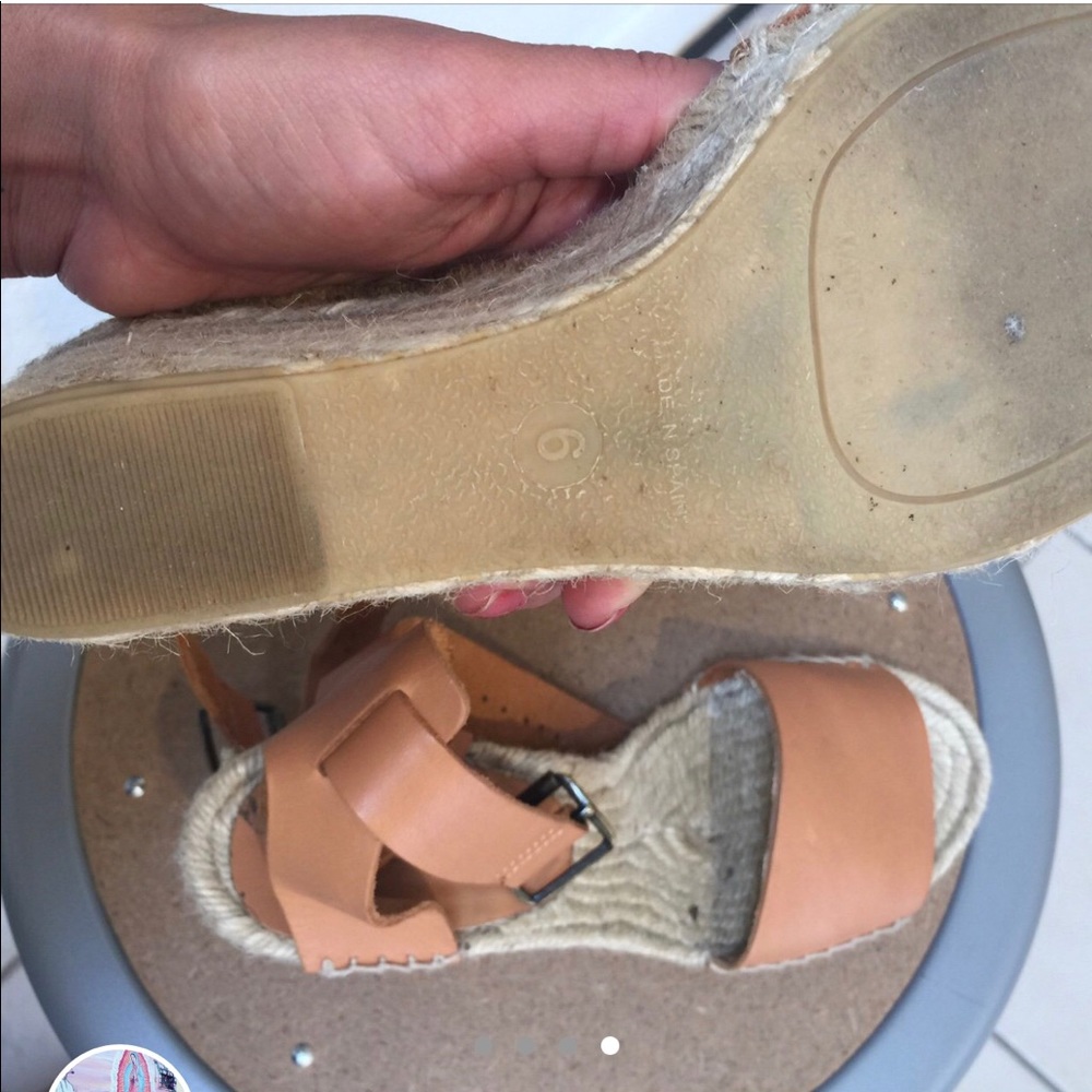 J Crew Espadrilles Leather Wedge Sandals